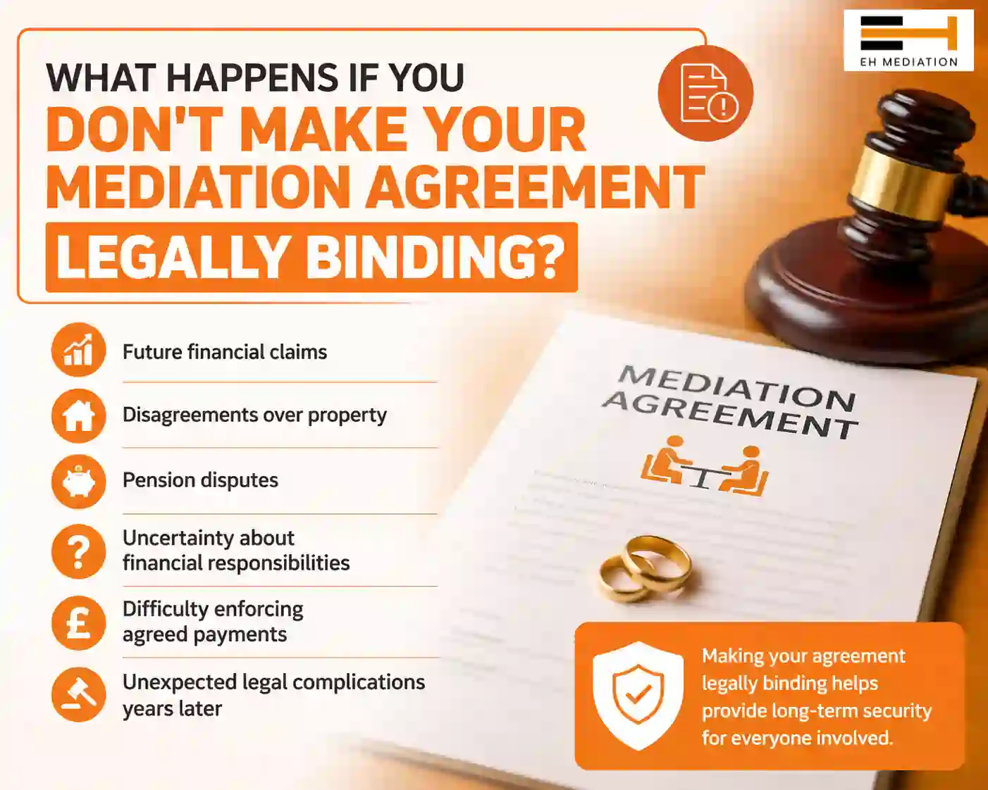 What Happens If You Don't Make Your Mediation Agreement Legally Binding Crewe?